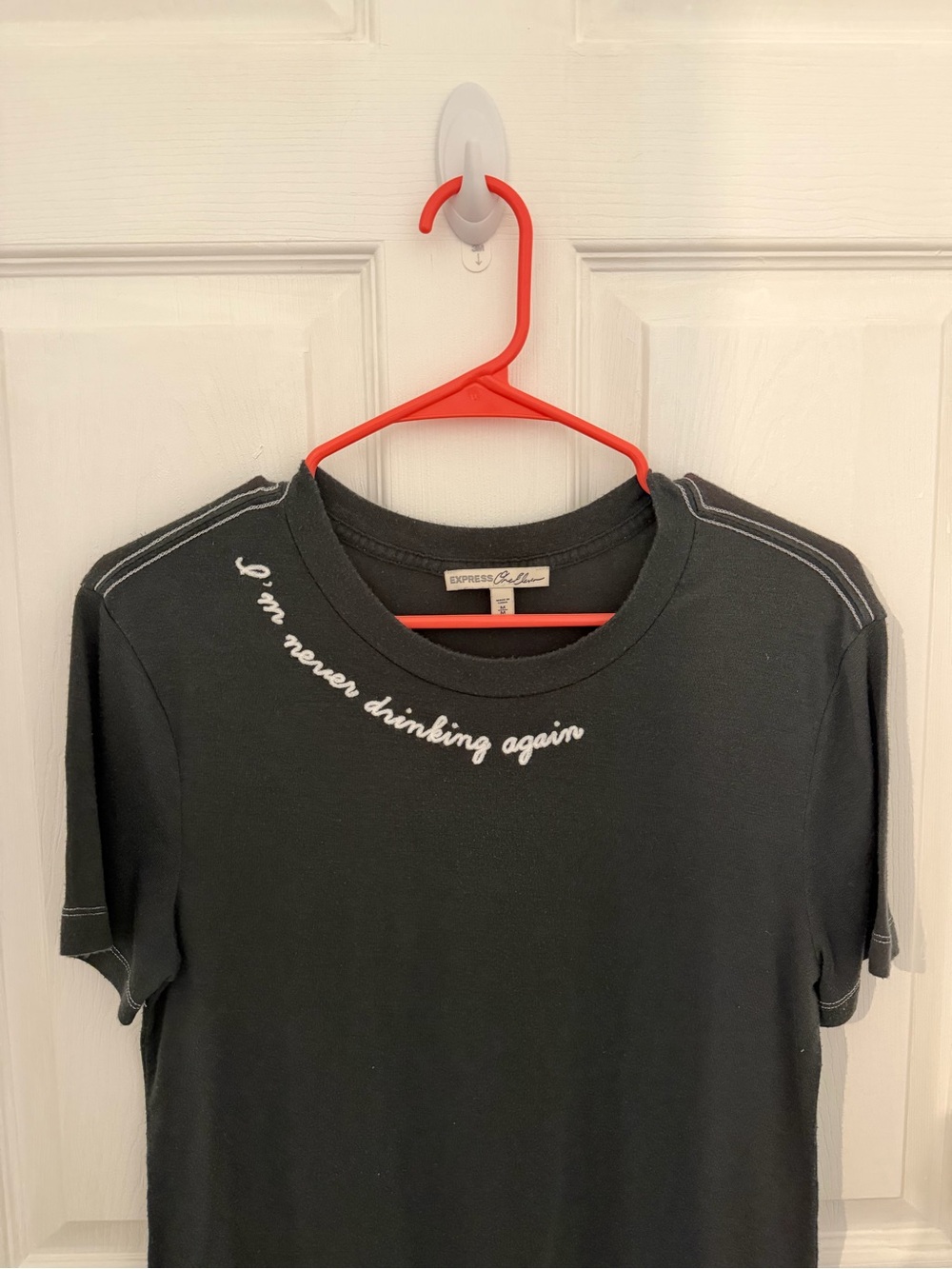 Express Black Short-Sleeve Tee graphic